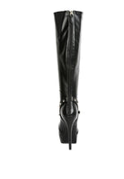 Nephele Silver Stud Stiletto Calf Boots - ElegantAlpha®