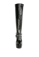 Nephele Silver Stud Stiletto Calf Boots - ElegantAlpha®