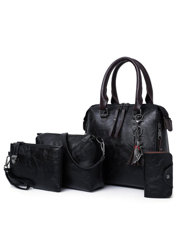 New Retro Mother-in-Chief Handbag Four-Piece Set - ElegantAlpha®