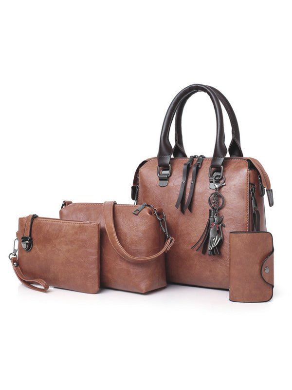 New Retro Mother-in-Chief Handbag Four-Piece Set - ElegantAlpha®