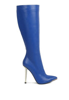 Pointed Heel Calf Boots - ElegantAlpha®