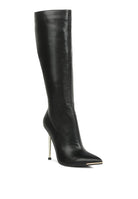 Pointed Heel Calf Boots - ElegantAlpha®