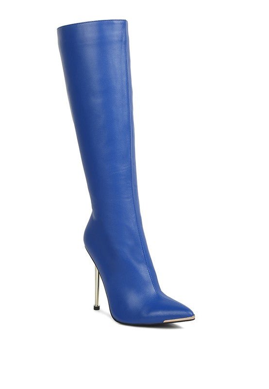 Pointed Heel Calf Boots - ElegantAlpha®