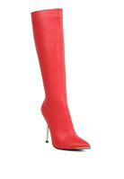 Pointed Heel Calf Boots - ElegantAlpha®