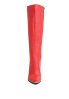 Pointed Heel Calf Boots - ElegantAlpha®