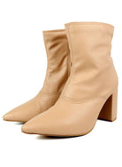 Pointed Toe Bootie with a Block Heel - ElegantAlpha®