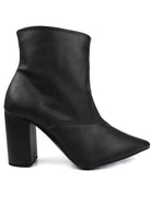 Pointed Toe Bootie with a Block Heel - ElegantAlpha®