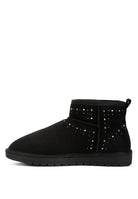 Rhinestone Embellished Fur Lined Boots - ElegantAlpha®