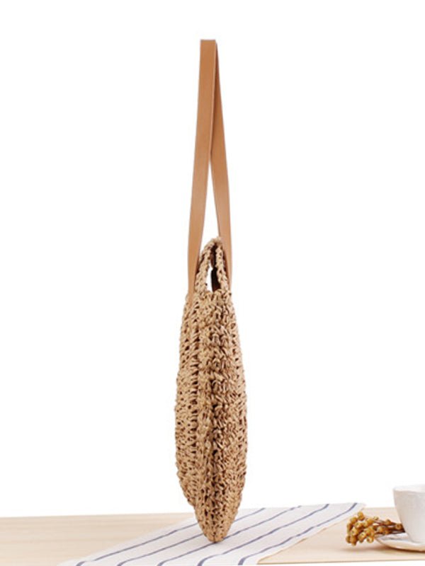 Round shoulder straw woven bag - ElegantAlpha®