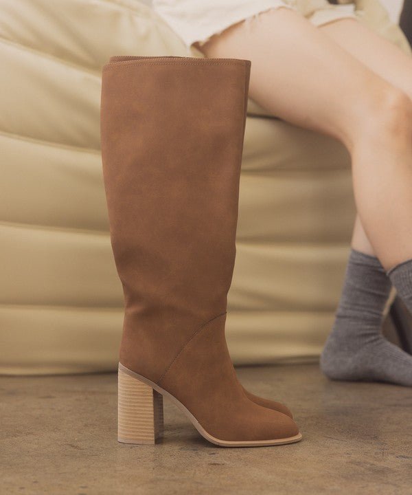 Shiloh - Knee High Block Heel Boots - ElegantAlpha®