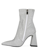 Shimmer Block Heeled Ankle Boots - ElegantAlpha®