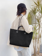 Single shoulder diagonal chain tote bag - ElegantAlpha®