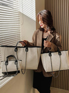 Single shoulder diagonal chain tote bag - ElegantAlpha®