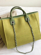 Single shoulder diagonal chain tote bag - ElegantAlpha®