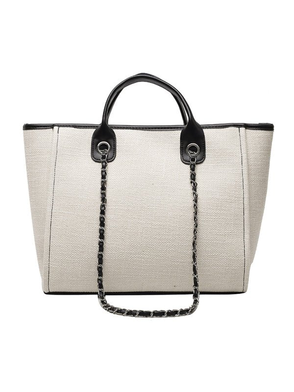 Single shoulder diagonal chain tote bag - ElegantAlpha®