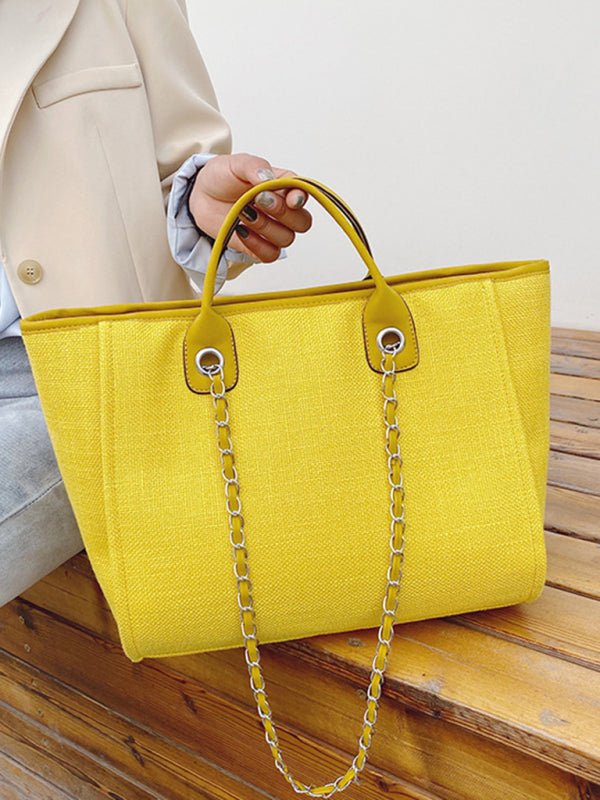 Single shoulder diagonal chain tote bag - ElegantAlpha®