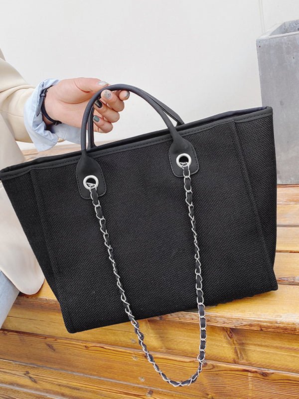 Single shoulder diagonal chain tote bag - ElegantAlpha®