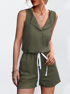 Sleeveless Button - up Romper - ElegantAlpha