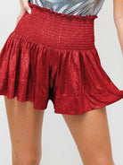 Smocked Pull-on Glitter Shorts - ElegantAlpha®