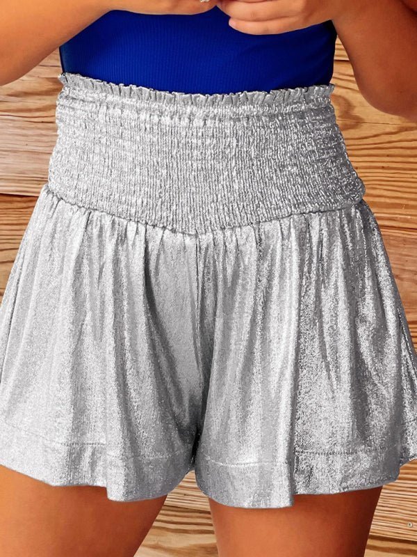 Smocked Pull-on Glitter Shorts - ElegantAlpha®