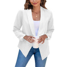 Solid Color Open Front Crop Blazer - ElegantAlpha®