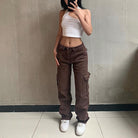 Solid Color Wide Leg Cargo Pants - ElegantAlpha®