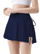 Solid Color Wrap Pocket Skort - ElegantAlpha®