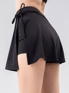 Solid Color Wrap Pocket Skort - ElegantAlpha®