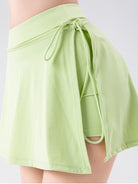 Solid Color Wrap Pocket Skort - ElegantAlpha®