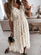 Solid elegant Lace Slip Dress - ElegantAlpha®