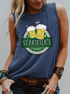 St. Patrick's Day Graphic Print Flowy Tank Top - ElegantAlpha®