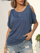 Strapless round neck short-sleeved T-shirt - ElegantAlpha®