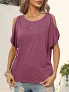 Strapless round neck short-sleeved T-shirt - ElegantAlpha®