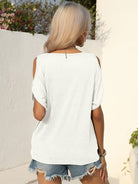 Strapless round neck short-sleeved T-shirt - ElegantAlpha®