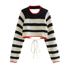 Striped Backless Knit Bolero Sweater - ElegantAlpha®