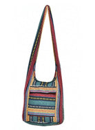 Striped Multi Coloured Cotton Canvas Sling Shoulder Bag - ElegantAlpha®