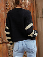 Striped sweater short coat cardigan - ElegantAlpha®