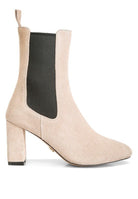 Suede High Ankle Chel Boots - ElegantAlpha®