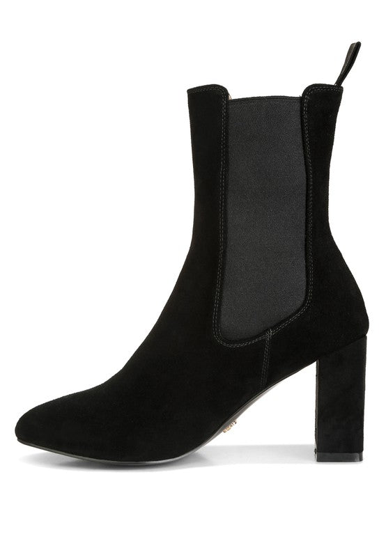 Suede High Ankle Chel Boots - ElegantAlpha®