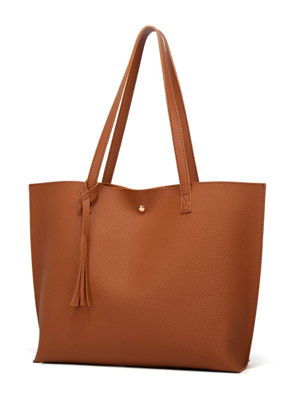 Tassel Zip Large Capacity Shoulder Tote Bag - ElegantAlpha®