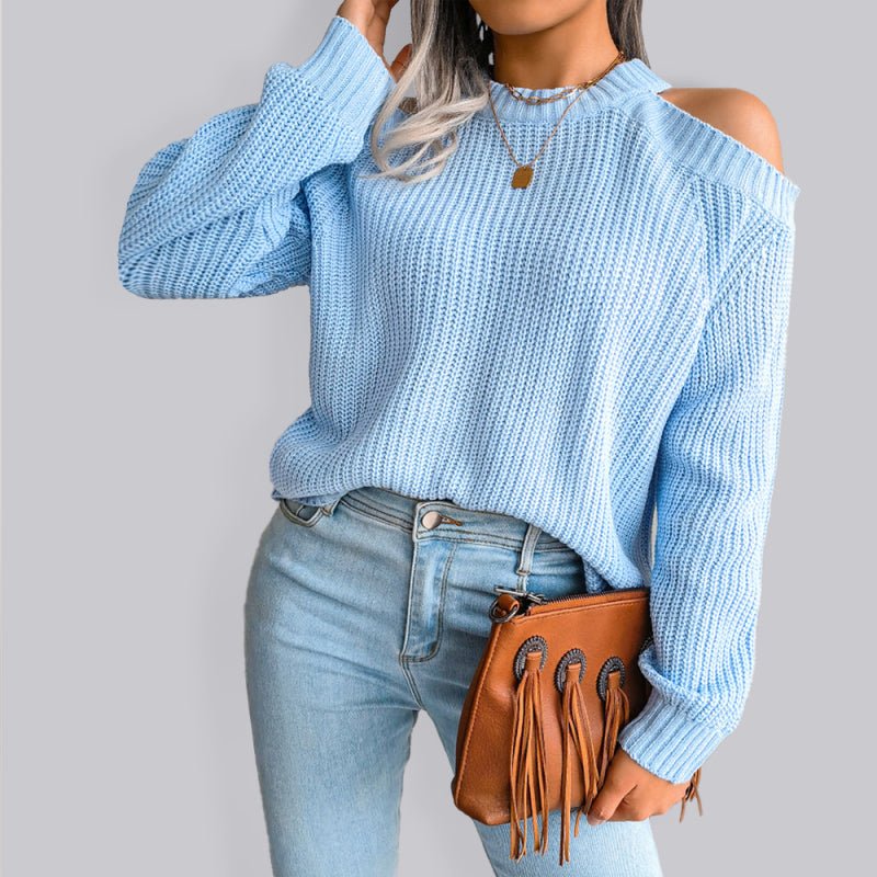 Thick Knit Loose Fit Wool Sweater - ElegantAlpha®