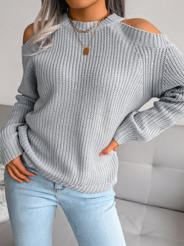 Thick Knit Loose Fit Wool Sweater - ElegantAlpha®