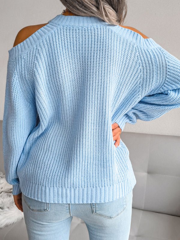 Thick Knit Loose Fit Wool Sweater - ElegantAlpha®