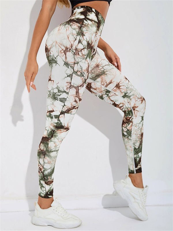 Tie Dye High Waist Fitness Pants - ElegantAlpha®