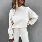 Turtleneck Sweatshirt Pants Set - ElegantAlpha®