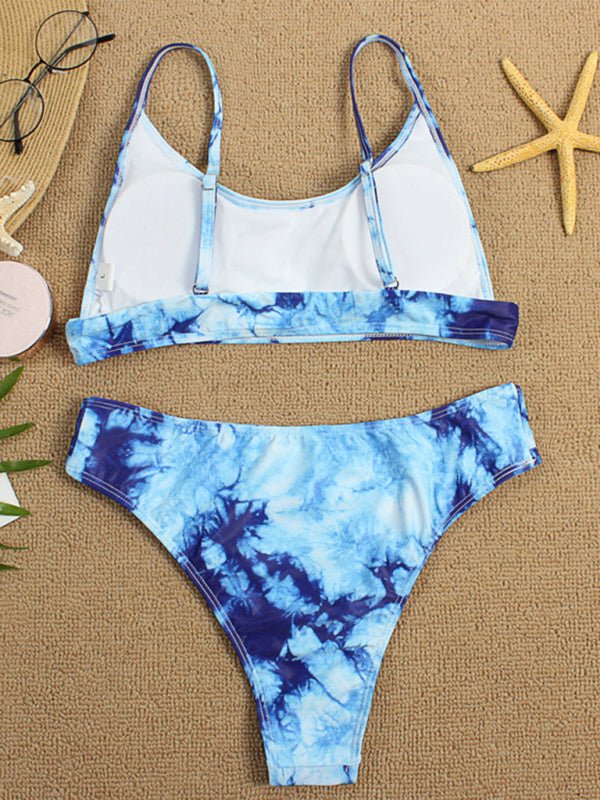 Two-piece swimsuit tie-dye gradient push-up bikini - ElegantAlpha®