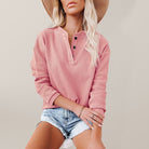 V-neck Long-sleeved Top - ElegantAlpha®