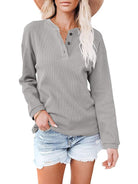 V-neck Long-sleeved Top - ElegantAlpha®