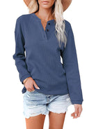 V-neck Long-sleeved Top - ElegantAlpha®