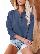 V-neck Long-sleeved Top - ElegantAlpha®